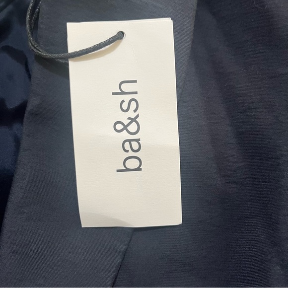 NWT Ba&SH veste heroes satiny 1 button blazer sport coat carbone gray Sz 2 *read - Picture 3 of 12